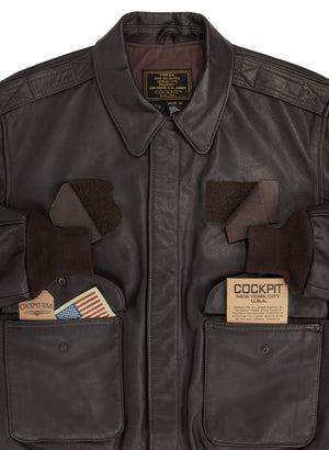 Z21V42-U.S.A.F. 21st. Century A-2 Jacket with Velcro - Cockpit USA